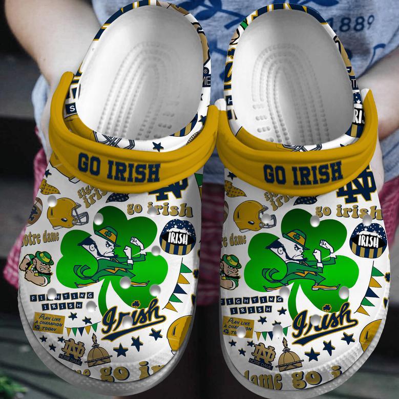 Notre Dame Fighting Irish Ncaa Sport Crocs Crocband Clogs Shoes