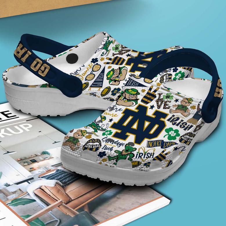 Notre Dame Fighting Irish Ncaa Sport Crocs Crocband Clogs Shoes