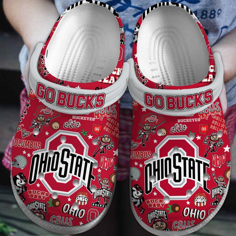 Ohio State Buckeyes Ncaa Sport Crocs Crocband Clogs Shoes