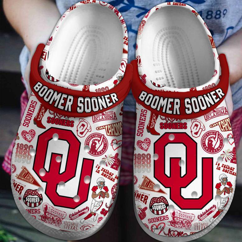 Oklahoma Sooners Ncaa Sport Crocs Crocband Clogs Shoes