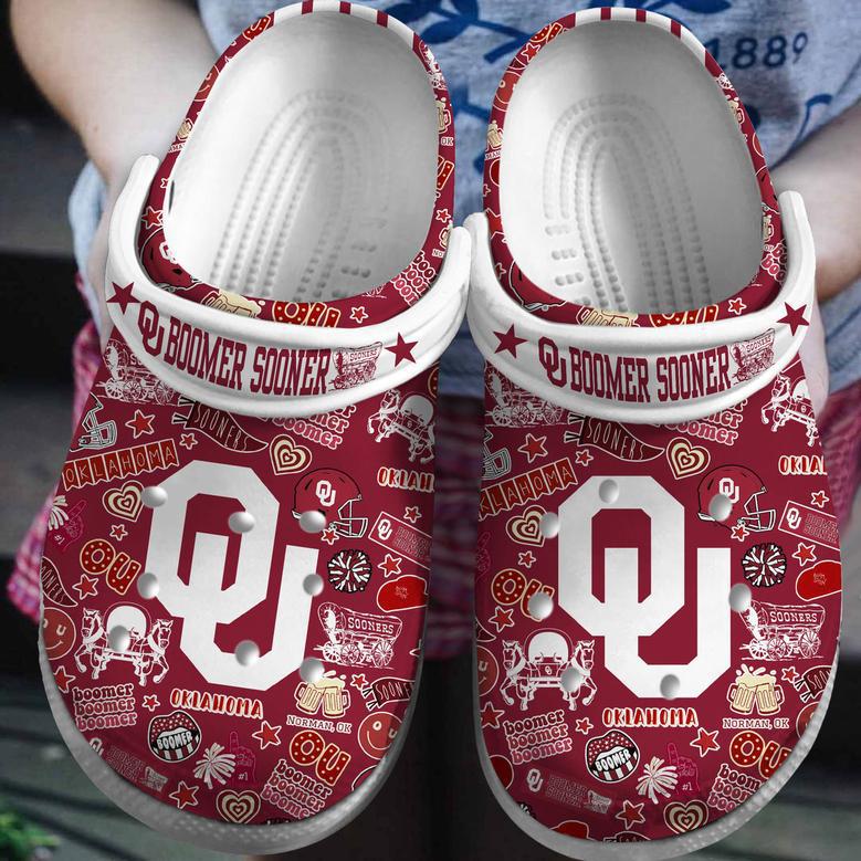 Oklahoma Sooners Ncaa Sport Crocs Crocband Clogs Shoes