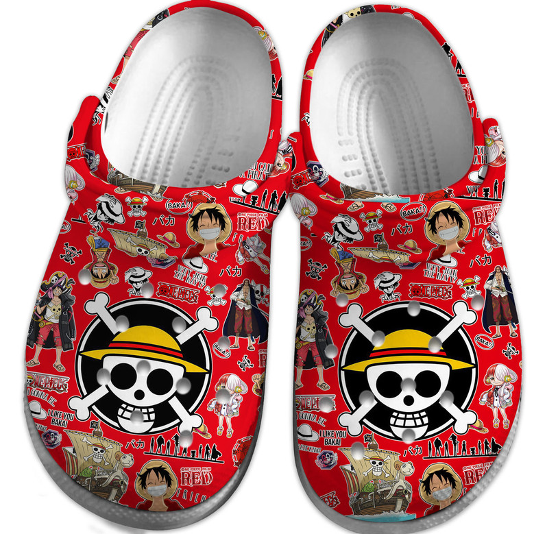 One Piece Anime Crocs Crocband Clogs Shoes - Monsterry