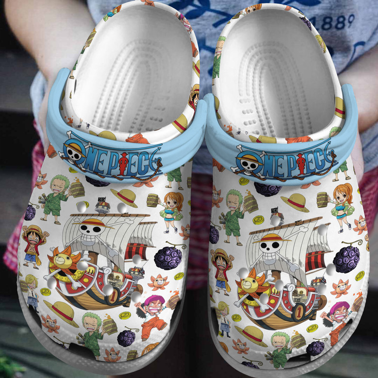 One Piece Anime Crocs Crocband Clogs Shoes - Monsterry