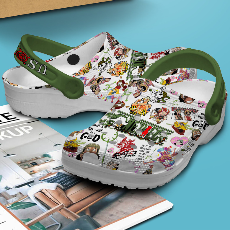 ONE PIECE Crocs スリッパ One Piece Anime Cartoon Crocs Crocband Clogs Shoes - Monsterry