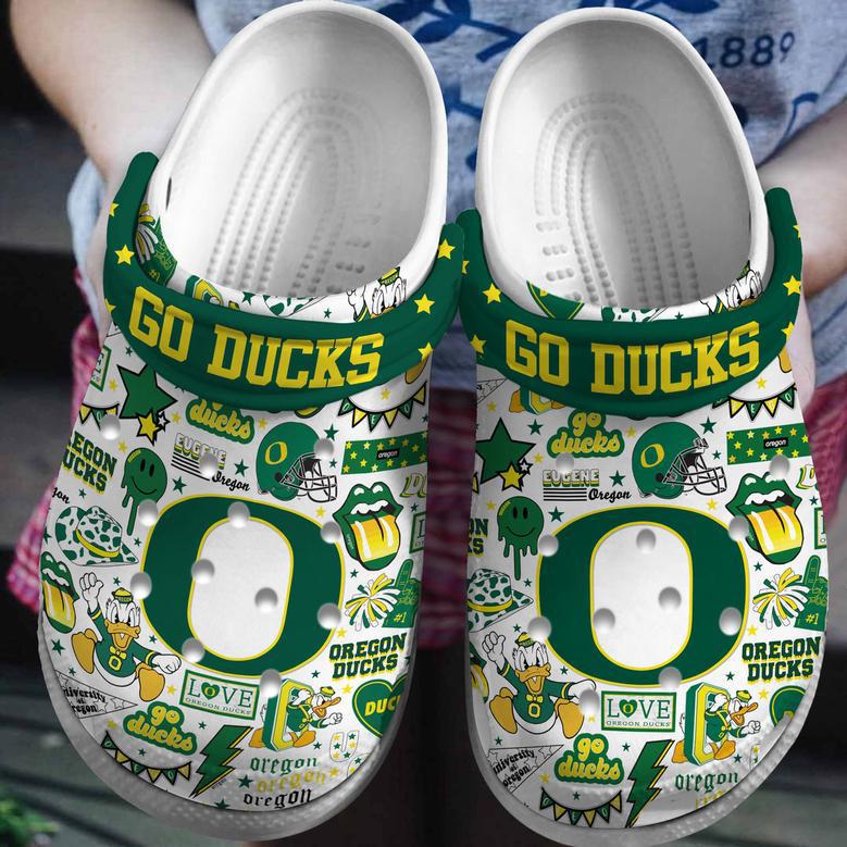 Oregon Ducks Ncaa Sport Crocs Crocband Clogs Shoes