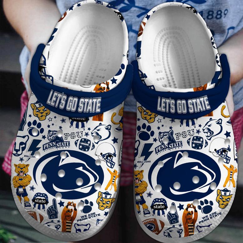 Penn State Nittany Lions Ncaa Sport Crocs Crocband Clogs Shoes