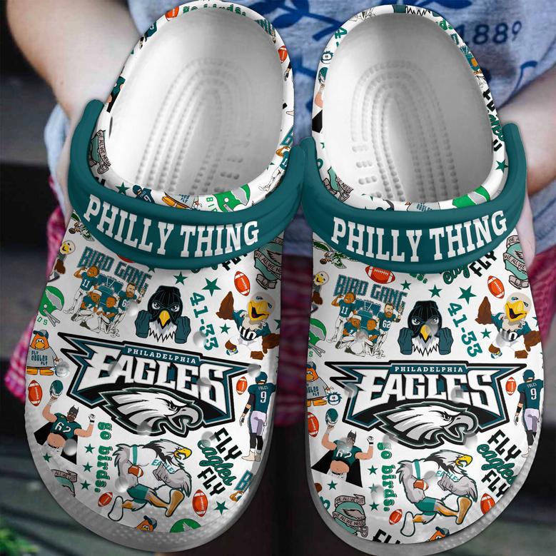 Philadelphia Eagles Nfl Sport Crocs Crocband Clogs Shoes