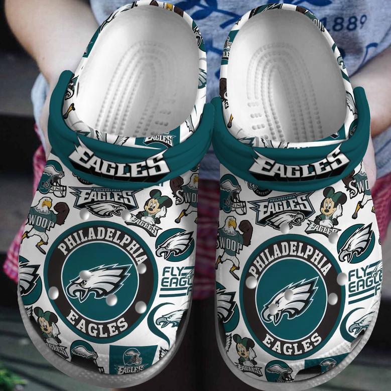 Philadelphia Eagles Nfl Sport Crocs Crocband Clogs Shoes