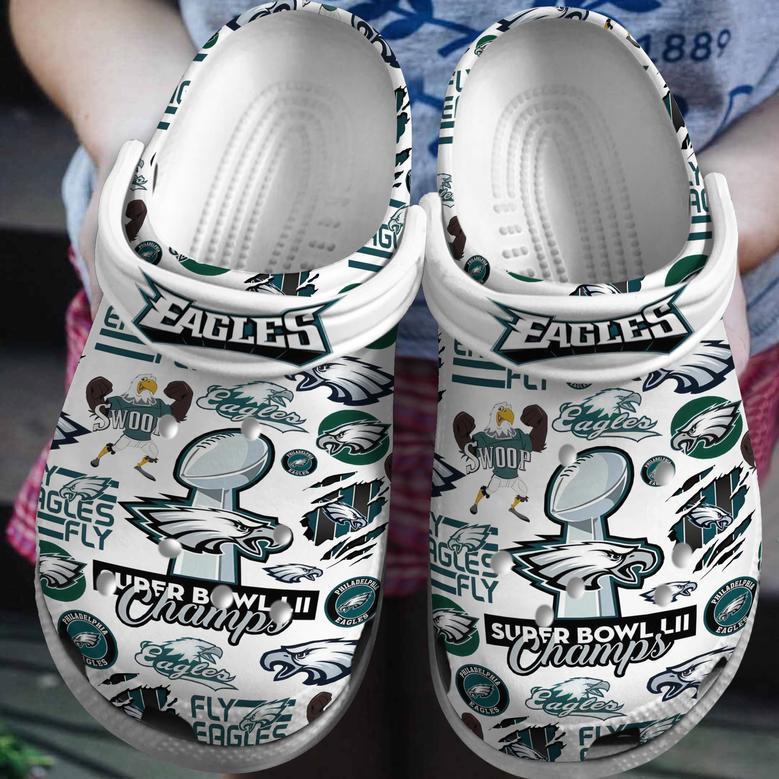 Philadelphia Eagles Nfl Sport Crocs Crocband Clogs Shoes