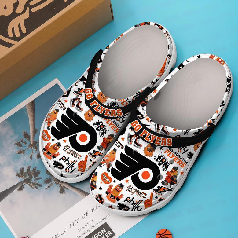 Philadelphia Flyers Nhl Sport Crocs Crocband Clogs Shoes