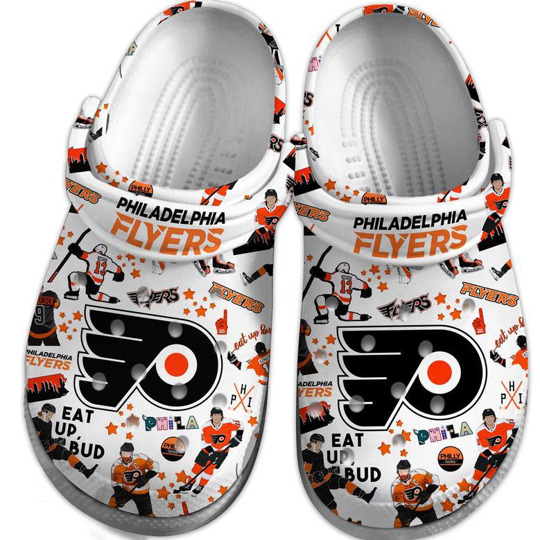 Philadelphia Flyers Nhl Sport Crocs Crocband Clogs Shoes