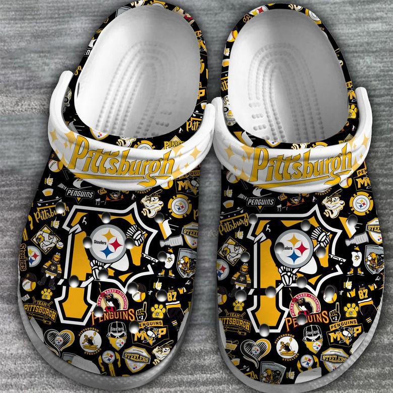 Pittsburgh Penguins Nhl Sport Crocs Crocband Clogs Shoes