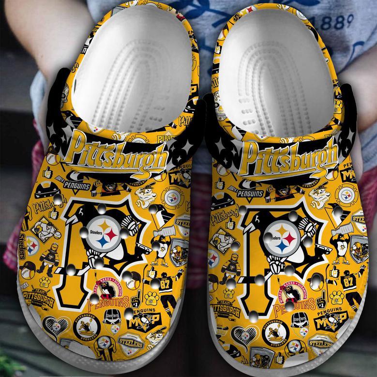 Pittsburgh Penguins Nhl Sport Crocs Crocband Clogs Shoes