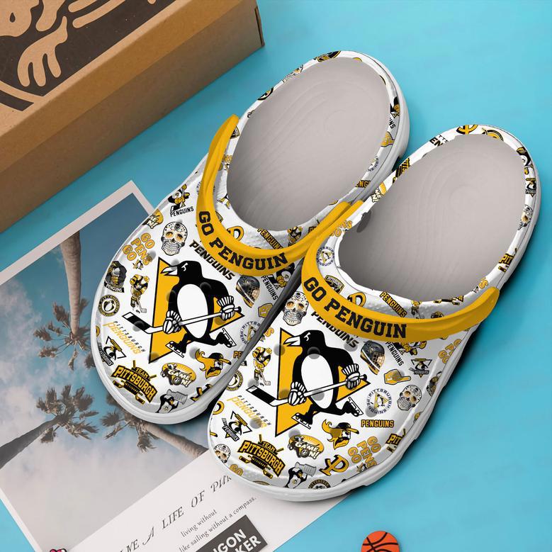 Pittsburgh Penguins Nhl Sport Crocs Crocband Clogs Shoes