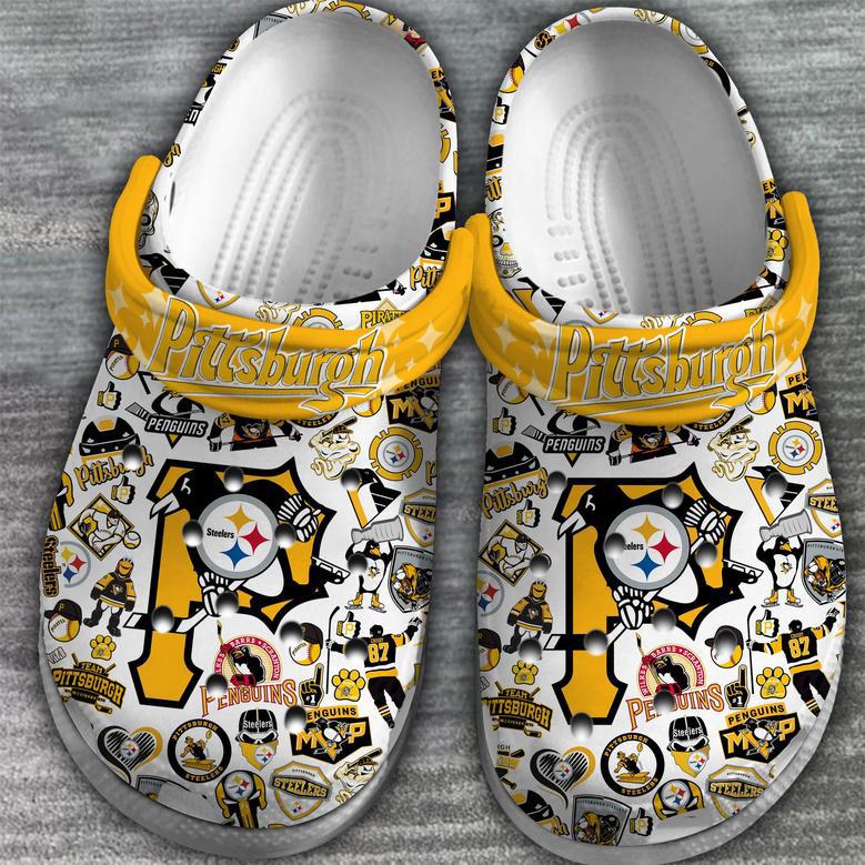 Pittsburgh Penguins Nhl Sport Crocs Crocband Clogs Shoes