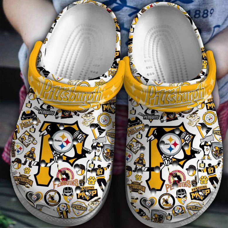 Pittsburgh Penguins Nhl Sport Crocs Crocband Clogs Shoes