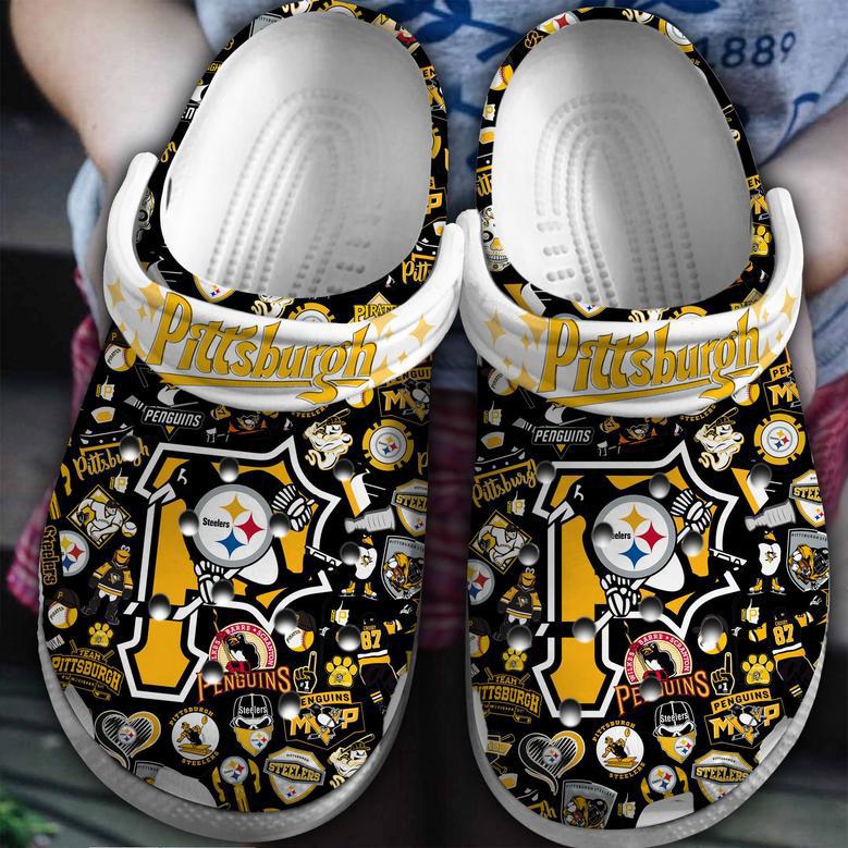 Pittsburgh Penguins Nhl Sport Crocs Crocband Clogs Shoes