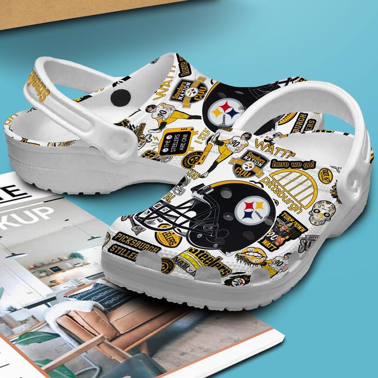 Pittsburgh Steelers Nfl Sport Crocs Crocband Clogs Shoes