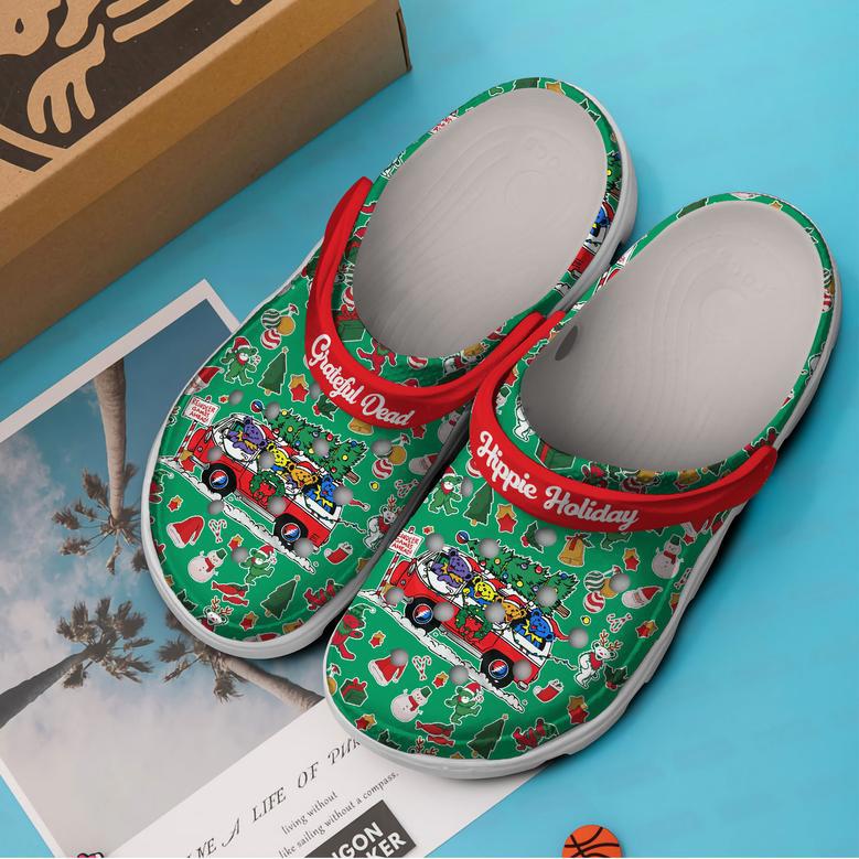 Reindeer Games Ahead Grateful Dead Music Crocs Crocband Clogs Shoes