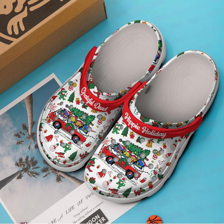 Reindeer Games Ahead Grateful Dead Music Crocs Crocband Clogs Shoes