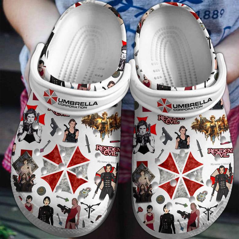 Resident Evil Game Movie Crocs Crocband Clogs Shoes