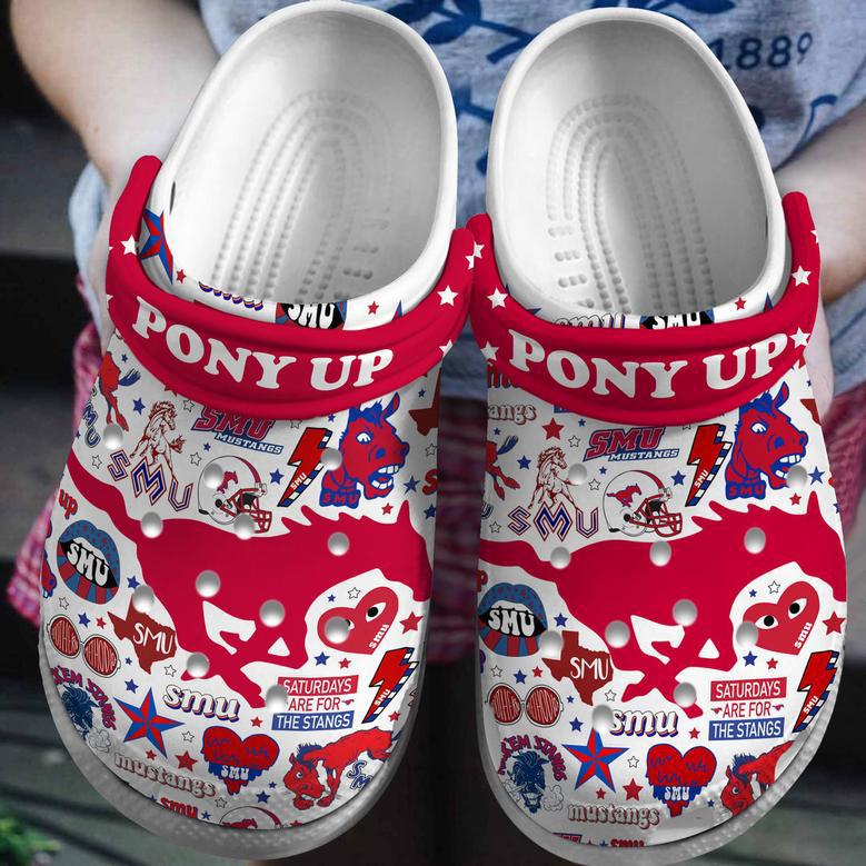 Smu Mustangs Ncaa Sport Crocs Crocband Clogs Shoes