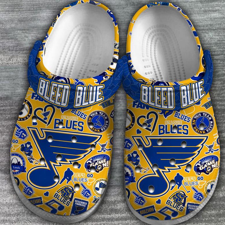 St. Louis Blues Nhl Sport Crocs Crocband Clogs Shoes