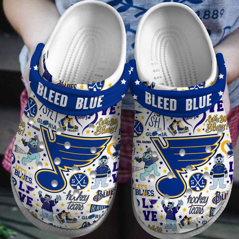 St. Louis Blues Nhl Sport Crocs Crocband Clogs Shoes