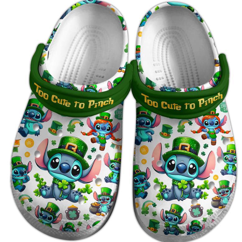 Stitch Happy St.Patrick’S Day Movie Crocs Crocband Clogs Shoes