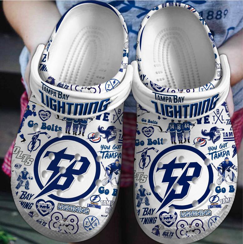 Tampa Bay Lightning Nhl Sport Crocs Crocband Clogs Shoes