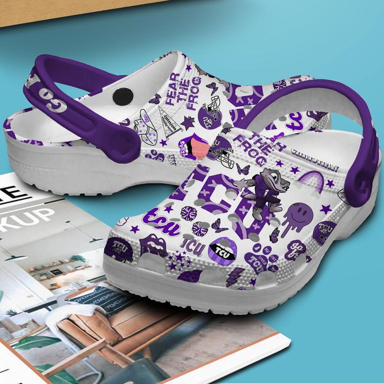 Tcu Horned Frogs Ncaa Sport Crocs Crocband Clogs Shoes