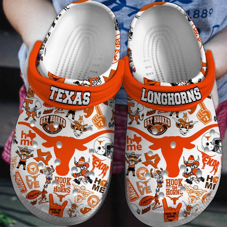 Texas Longhorns Ncaa Sport Crocs Crocband Clogs Shoes