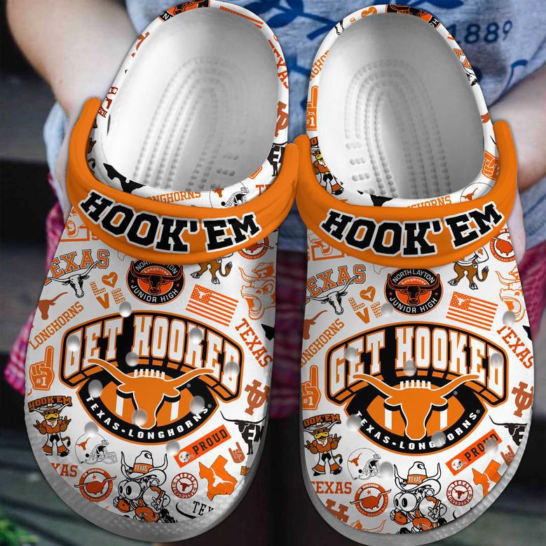 Texas Longhorns Ncaa Sport Crocs Crocband Clogs Shoes