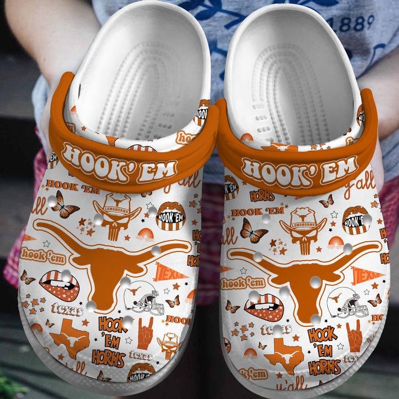 Texas Longhorns Ncaa Sport Crocs Crocband Clogs Shoes