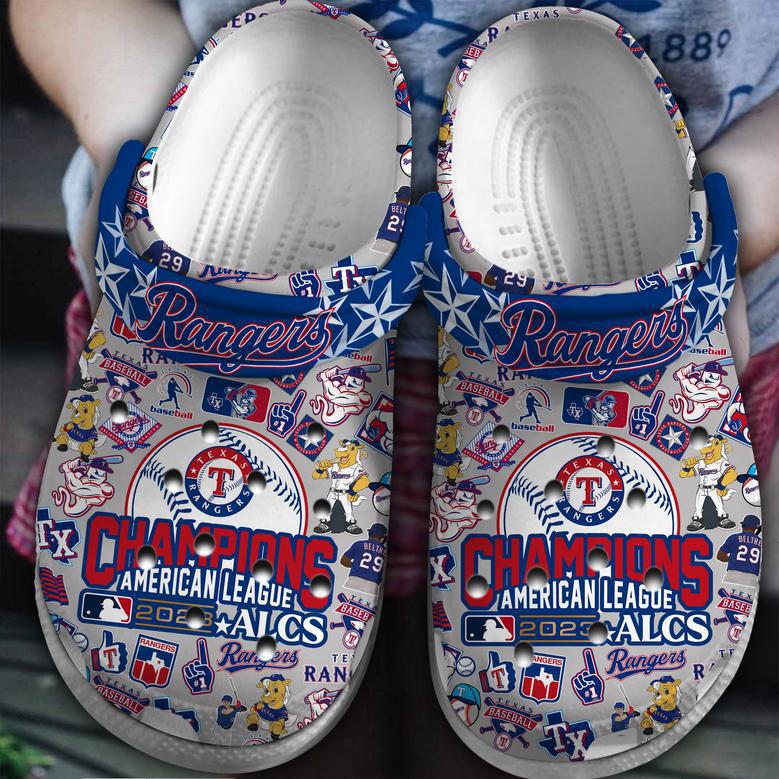 Texas Rangers Mlb Sport Crocs Crocband Clogs Shoes