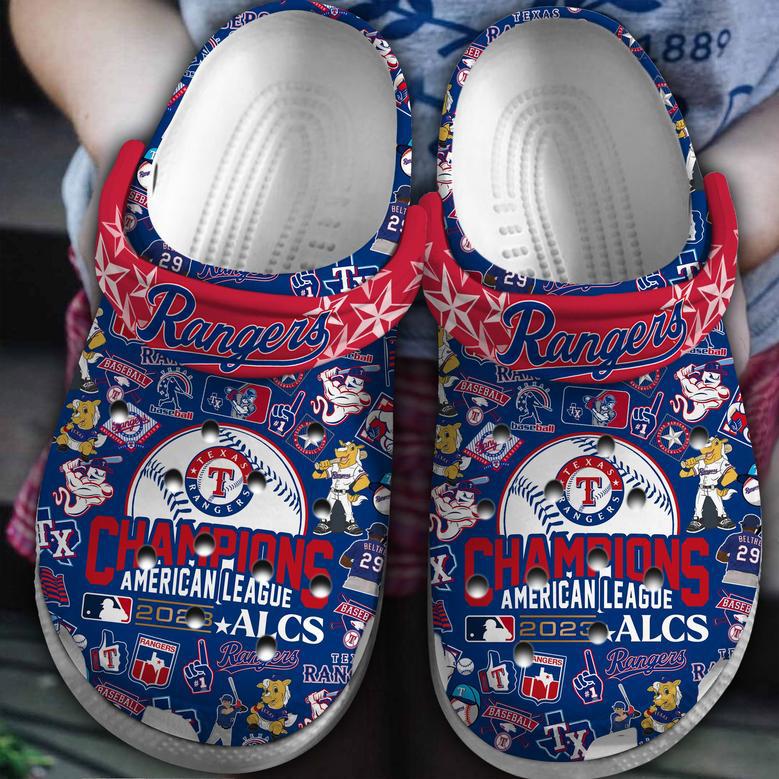 Texas Rangers Mlb Sport Crocs Crocband Clogs Shoes