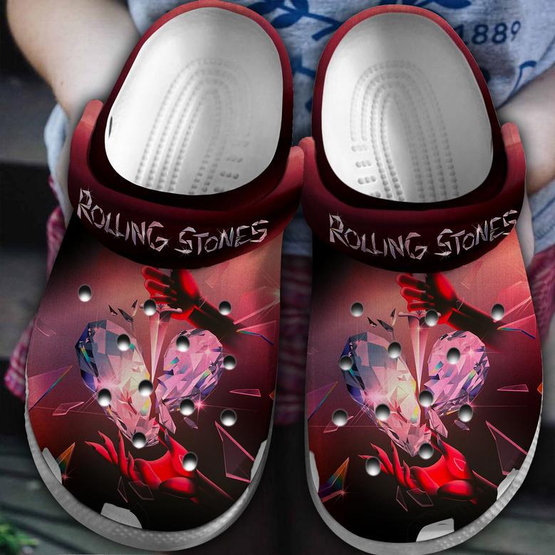 The Rolling Stones Music Crocs Crocband Clogs Shoes