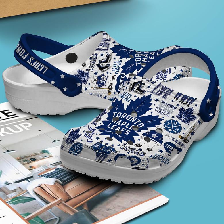 Toronto Maple Leafs Nhl Sport Crocs Crocband Clogs Shoes