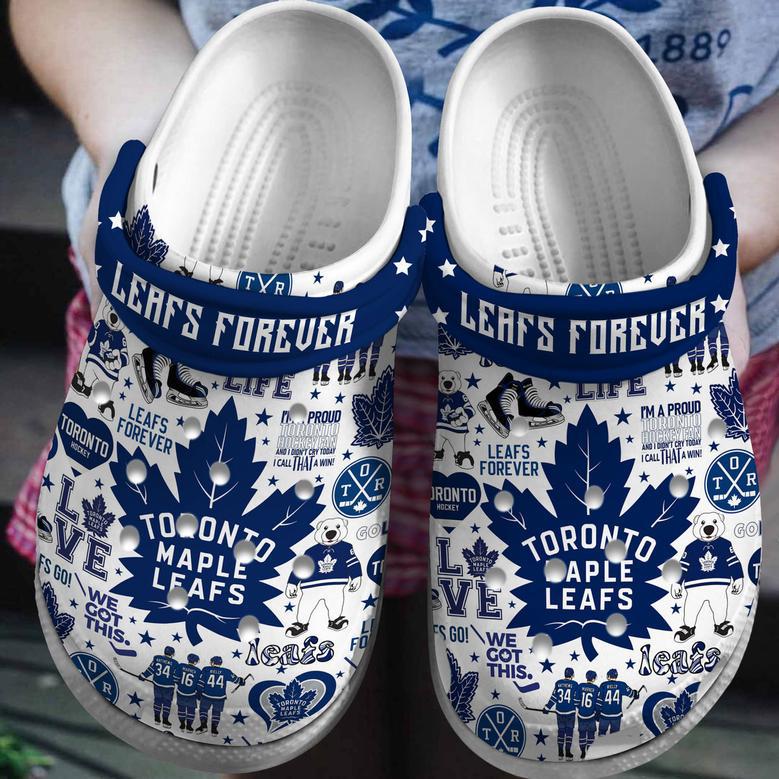 Toronto Maple Leafs Nhl Sport Crocs Crocband Clogs Shoes