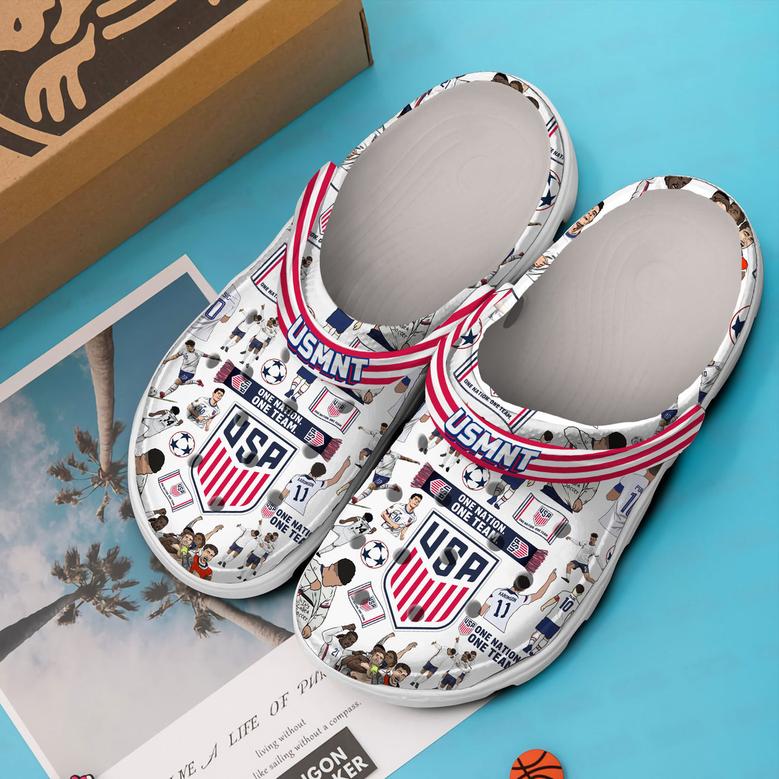 United States Men's National Soccer Team (Usmnt) Sport Crocs Crocband Clogs Shoes