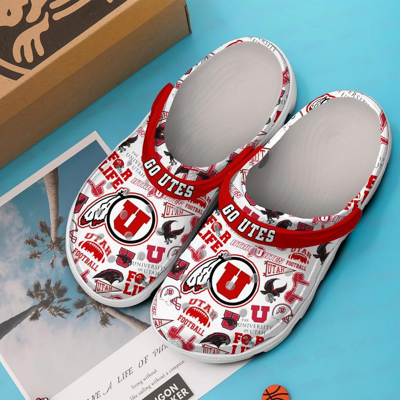 Utah Utes Ncaa Sport Crocs Crocband Clogs Shoes