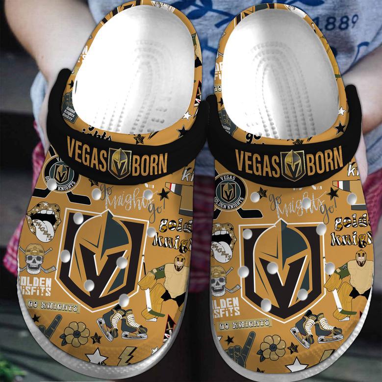 Vegas Golden Knights Nhl Sport Crocs Crocband Clogs Shoes