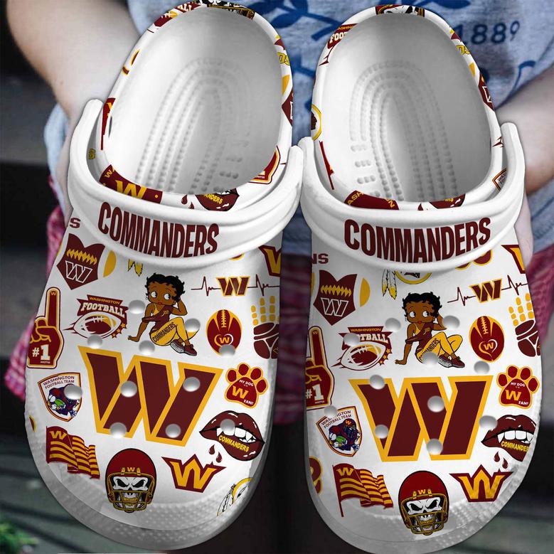 Washington Commanders Nfl Sport Crocs Crocband Clogs Shoes