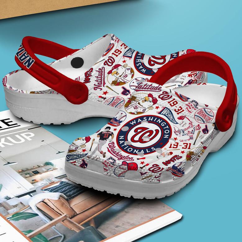 Washington Nationals Mlb Sport Crocs Crocband Clogs Shoes