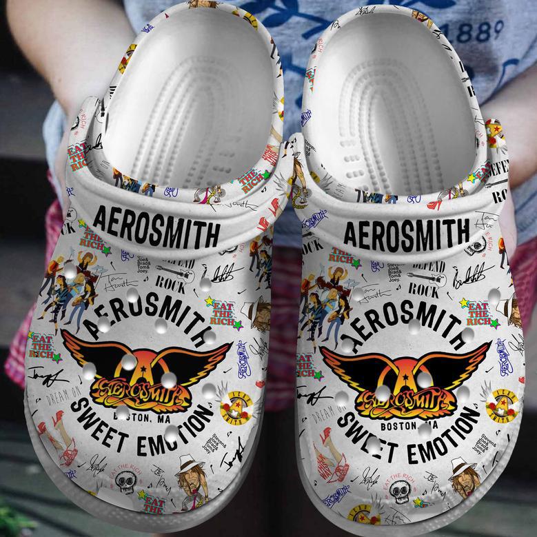 Aerosmith Music Crocs Crocband Clogs Shoes