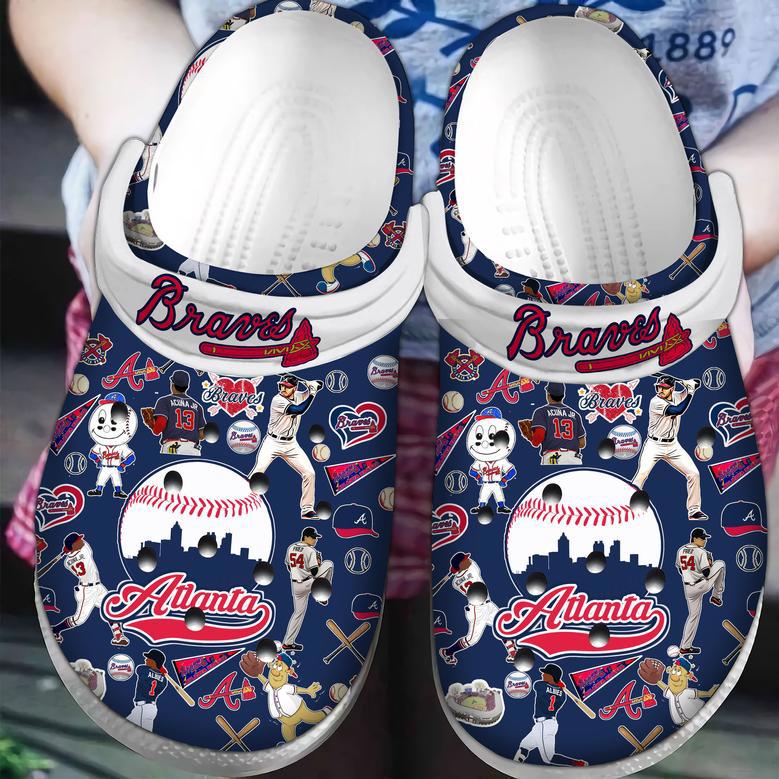 Atlanta Braves Mlb Sport Crocs Crocband Clogs Shoes