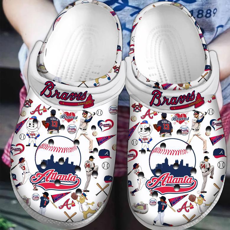 Atlanta Braves Mlb Sport Crocs Crocband Clogs Shoes