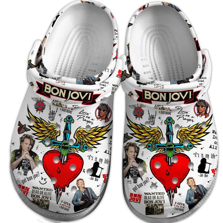 Bon Jovi Music Crocs Crocband Clogs Shoes