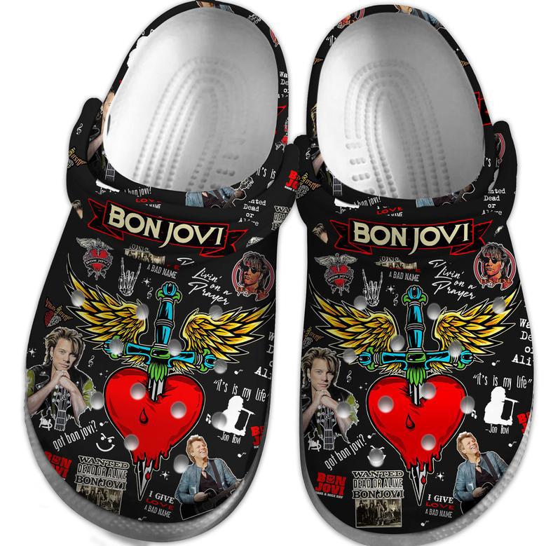 Bon Jovi Music Crocs Crocband Clogs Shoes