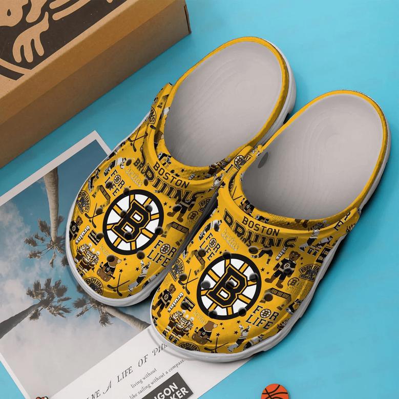 Boston Bruins Nhl Sport Crocs Crocband Clogs Shoes